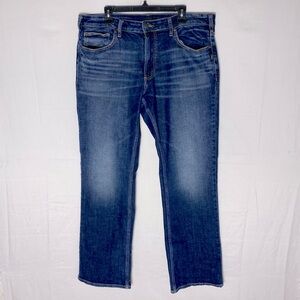 Silver Jeans Zac Dark Wash Straight Leg Blue Jeans 38